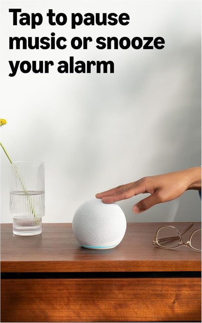 Echo Dot (Latest Version) - Experience Immersive Sound and Smart Home Control with Alexa, Perfect for Any Room in Glacier White