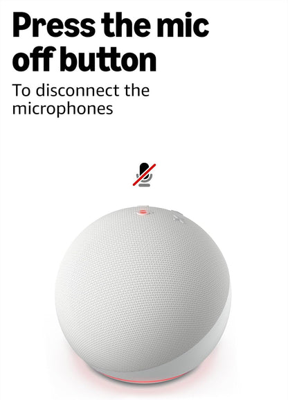 Echo Dot (Latest Version) - Experience Immersive Sound and Smart Home Control with Alexa, Perfect for Any Room in Glacier White