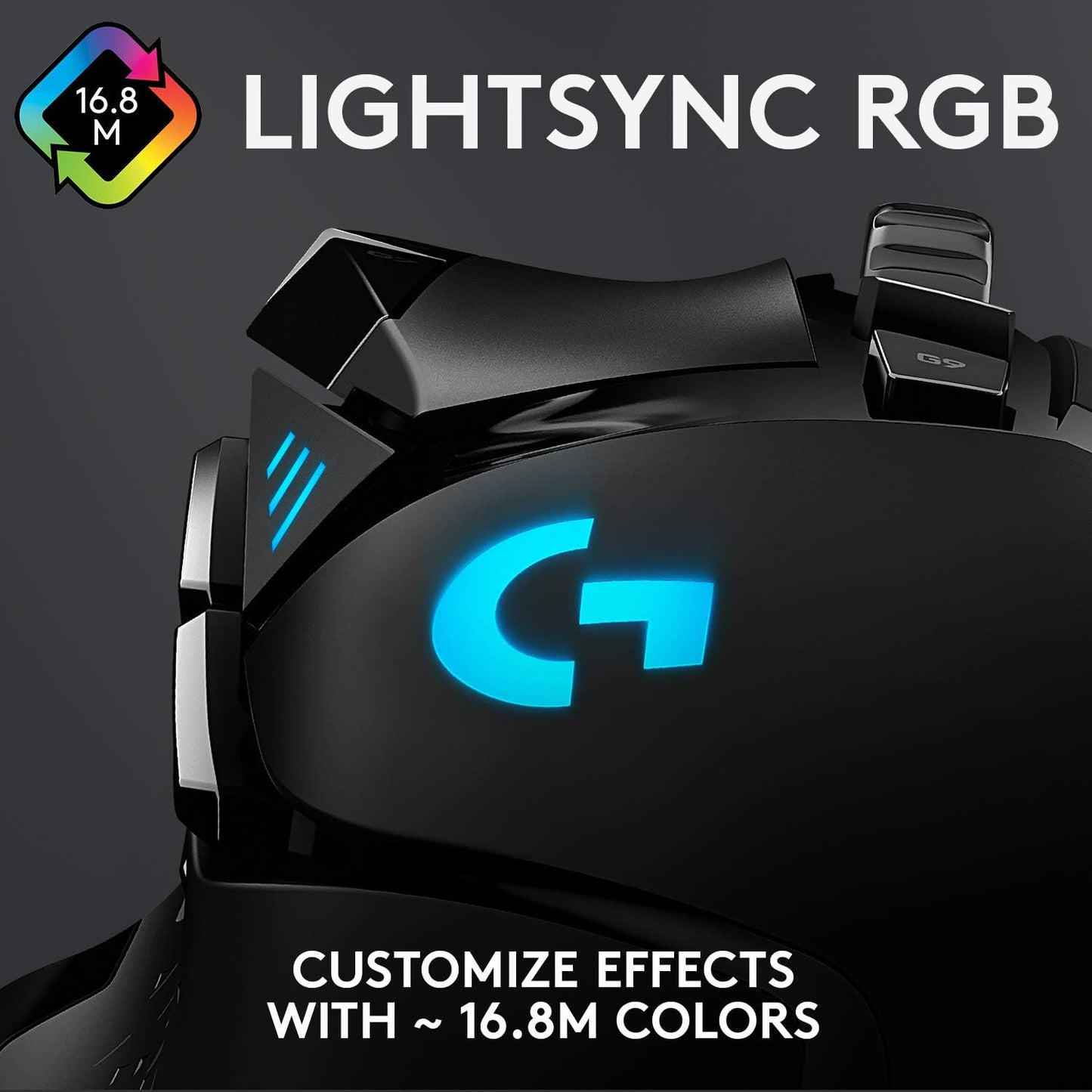 Logitech G502 Hero Wired Gaming Mouse - High-Performance with Hero 25K Sensor, 25,600 DPI, RGB Lighting, Adjustable Weights, 11 Programmable Buttons, and On-Board Memory for PC/Mac